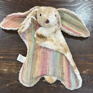 2 Lambie Plush Bunny Lovey with Striped Ears